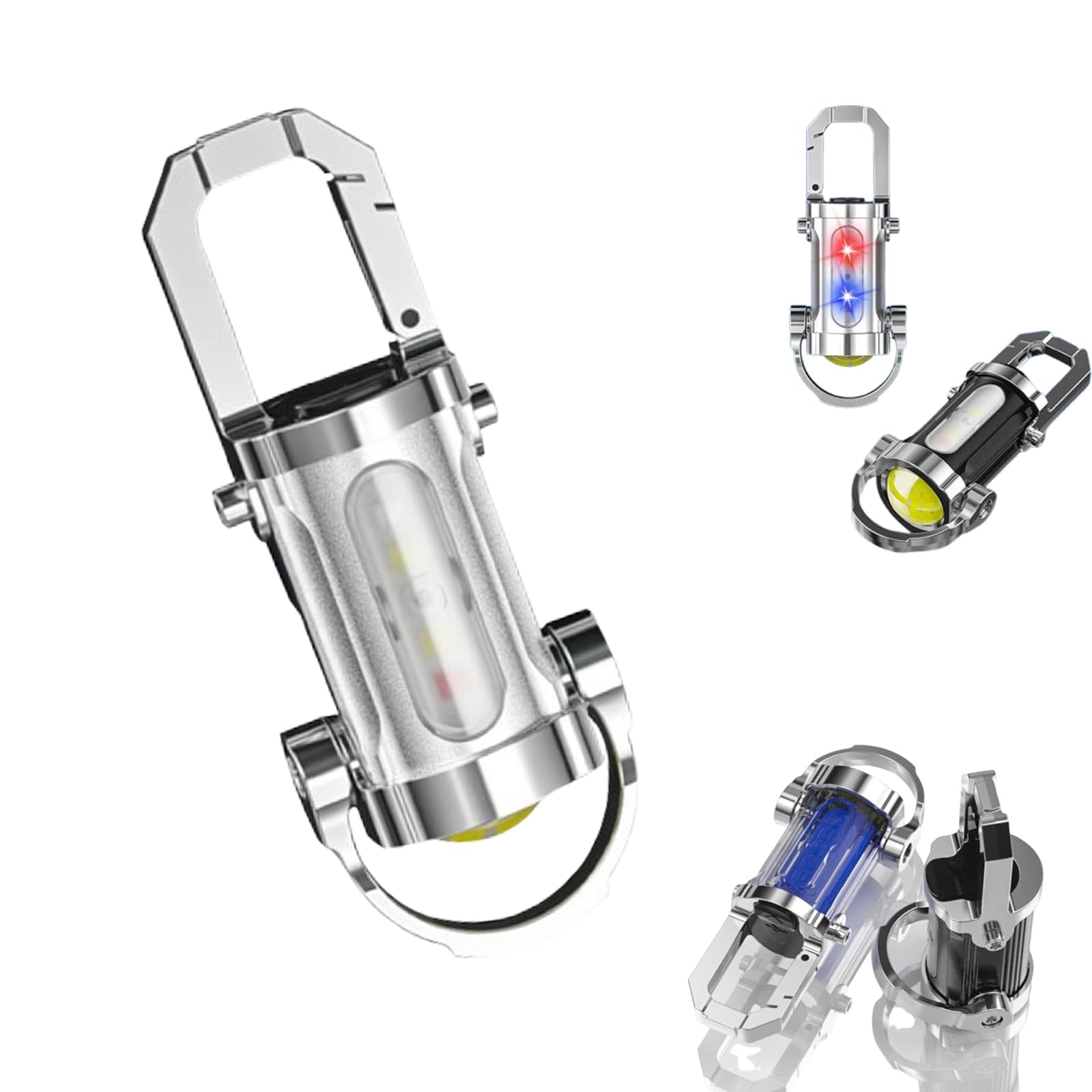 2 Pièces Lampes Porte-Clés Rechargeables Mini Torche LED Étanche - 5 Modes Pour Randonnée, Travail, Auto-Défense