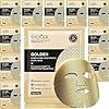 24k Honeycomb Gold Face Mask Skin Care Set Facial Masks for Women SkinCare Face Mask Nourishing Sensitive Skin Sheet Mask (10 Count)