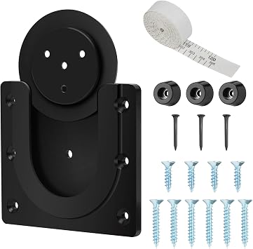 Flintronic Dartboard Bracket Hanging Dartboards, Sturdy Dartboard Mounting Stand Kit for Targets, Archery Games, Dartboards Device, Includes Screws and Stabilisers Dart Board - Easy Install, Black