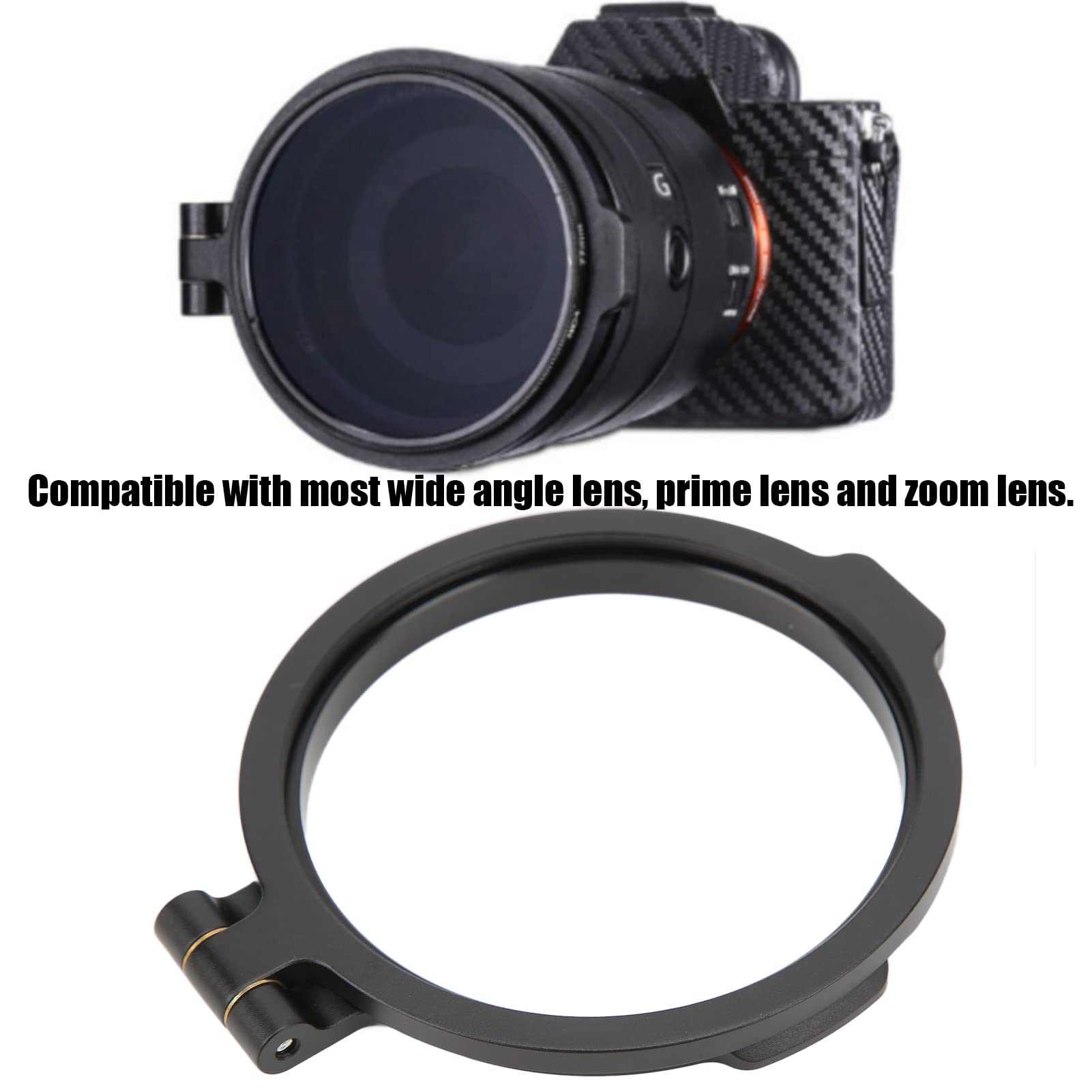 Supporto del Filtro Dell'obiettivo, 49MM 58MM 67MM 72MM 77MM 82MM Staffa di Vibrazione del Filtro Dell'obiettivo della Fotocamera, Compatibile con la Maggior Parte degli Obiettivi Grandangolari,(82MM)