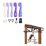 Resistance Bands for Working Out Women, Sportneer 5-130lb Exercise Bands Bundle with Sportneer Pull Up Bar with Folding Handle
