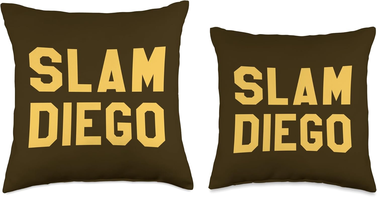 SLAM DIEGO OFFICIAL CLASSIC STACKED PRINT Throw Pillow