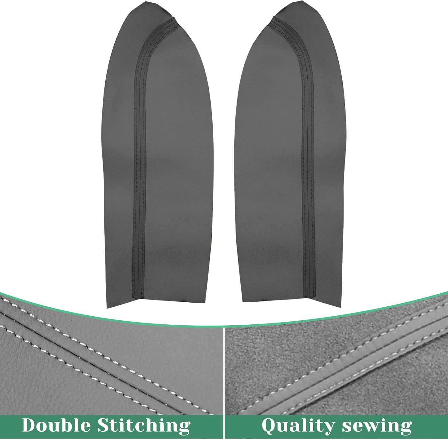 2PCS Front Door Panel Armrest Cover Replacement Compatible with Toyota Prius 2004-2009 Left and Right Leather Arm Rest Replaced Skin Upholstery Black (Only Leather Part)