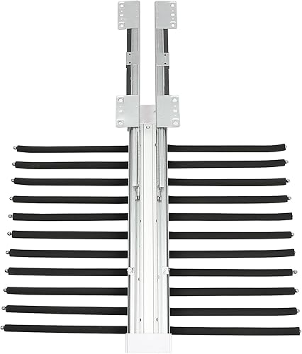 Perchero extraíble para pantalones de doble fila y 22 brazos para armario, organizador de pantalones extraíbles para guardarropa, dormitorio (negro)