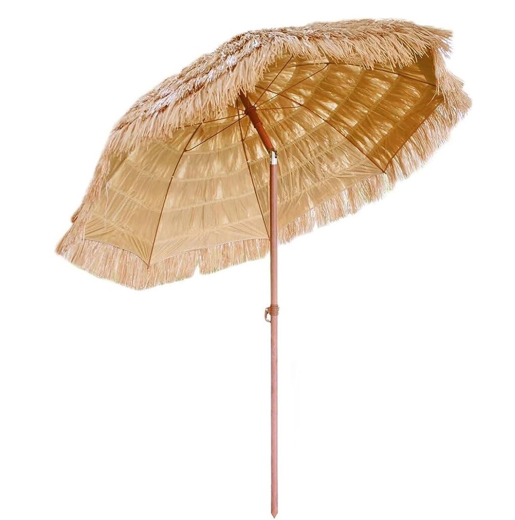 XYNSNDB Parasol Parasol ogrodowy Parasol rynkowy 6,5 ft Parasole tarasowe ół zewnętrzny Targowy baldachim do parasola do ogrodu Sztuczna słoma Parasol zewnętrzny Parasol plażowy Parasol ogrodowy