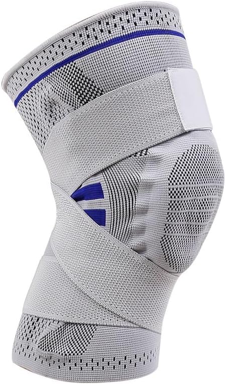 Exercise, Protection Bandage Support Sports Knee Pads Silicone Shock-Absorbing Knee Outdoor Sports for Fitness, Cycling, Running, Playing Football