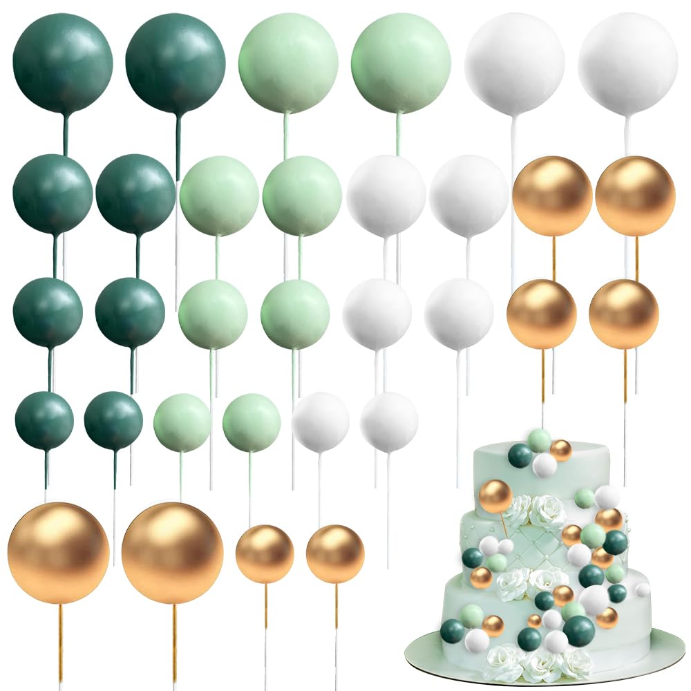 mizikuu 32 Stück Tortendeko Kugeln, Kuchen Dekoration Geburt