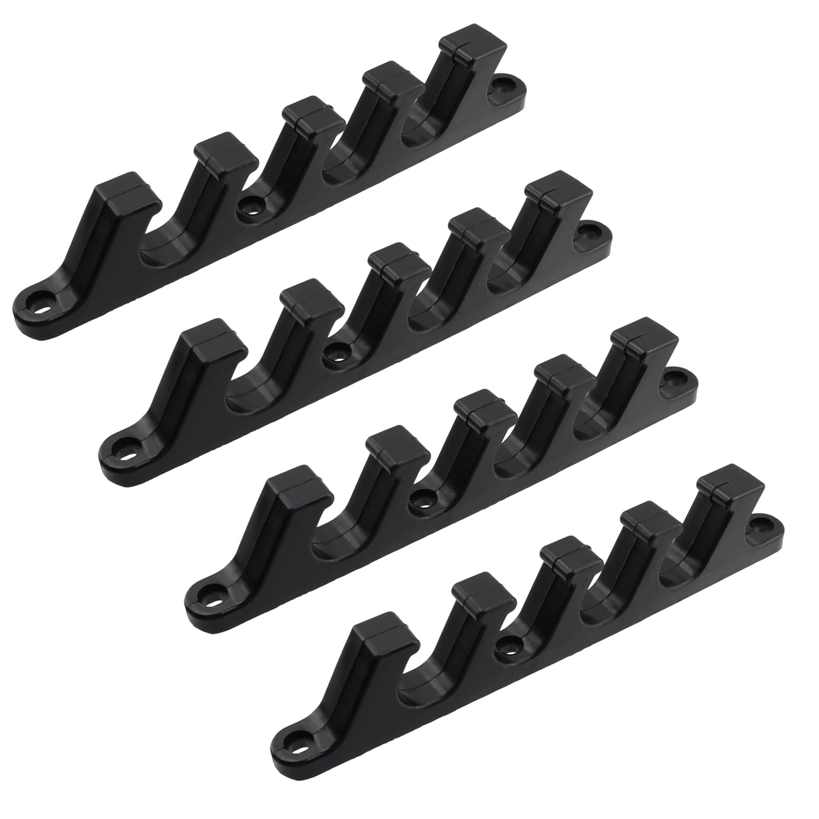 4pcs Adjustment Brackets for Chaise Lounges or Patio Outdoor Lawn Yard Furniture Replacement Position Adjuster Recliner Brace (5 Position - Black)
