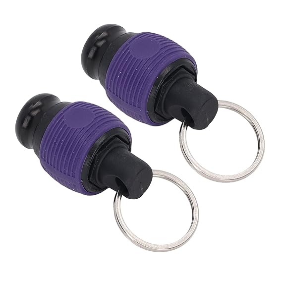 Bit Holder Wear-Resistant Screwdriver Keychain with Quick Coupler Quick Release 2 Pieces Corrosion Resistant For 1/4 Inch Diameter Tools (Purple)