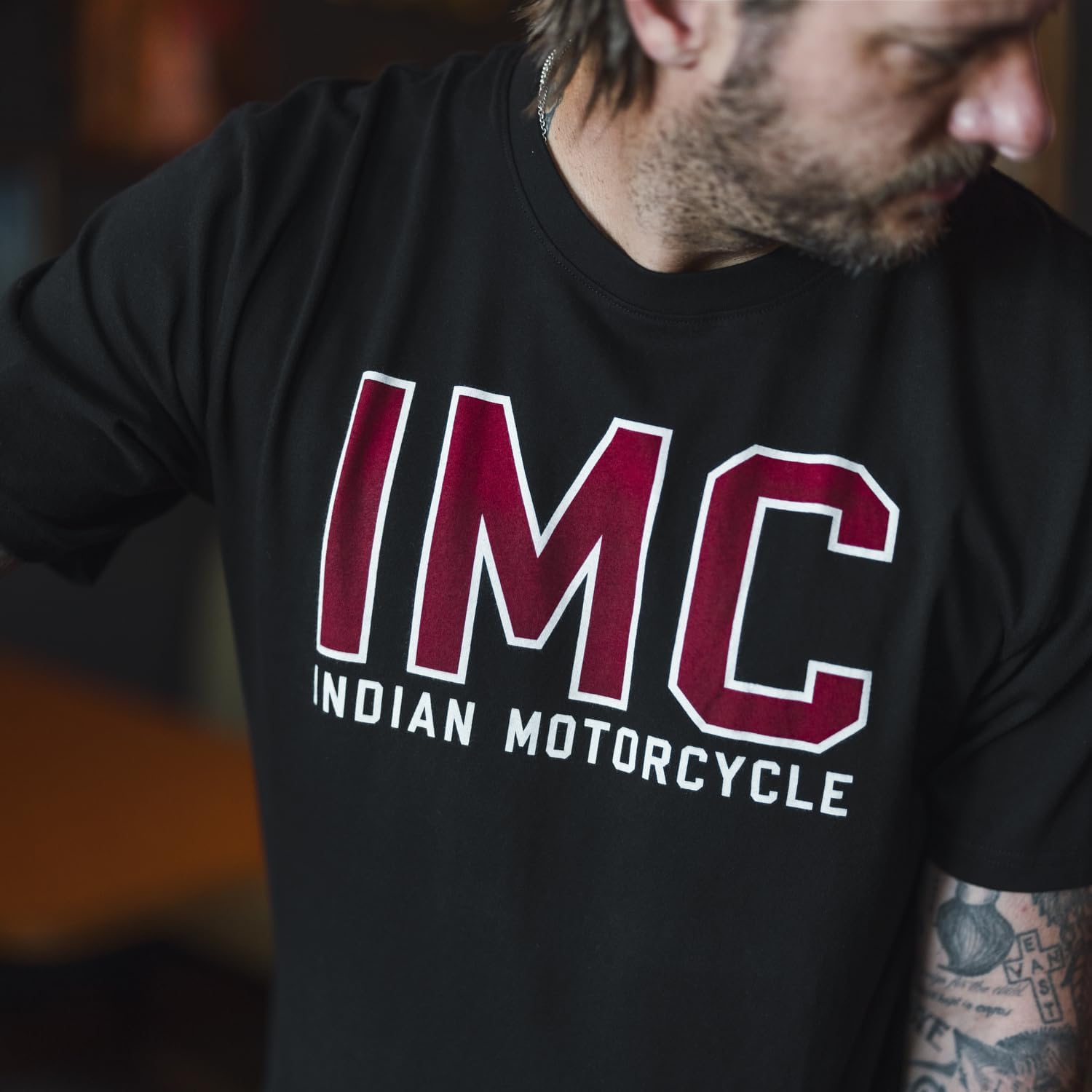 Indian Motorcycle Men's IMC Printed Logo T-Shirt, Black - 2865717
