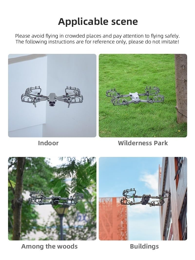 Protezione dell'elica compatibile con il carrello di atterraggio pieghevole del drone Air 2/Air 2S Copertura protettiva a installazione rapida compatibile con l'accessorio Air2 Lame di ricambio(31.6-4