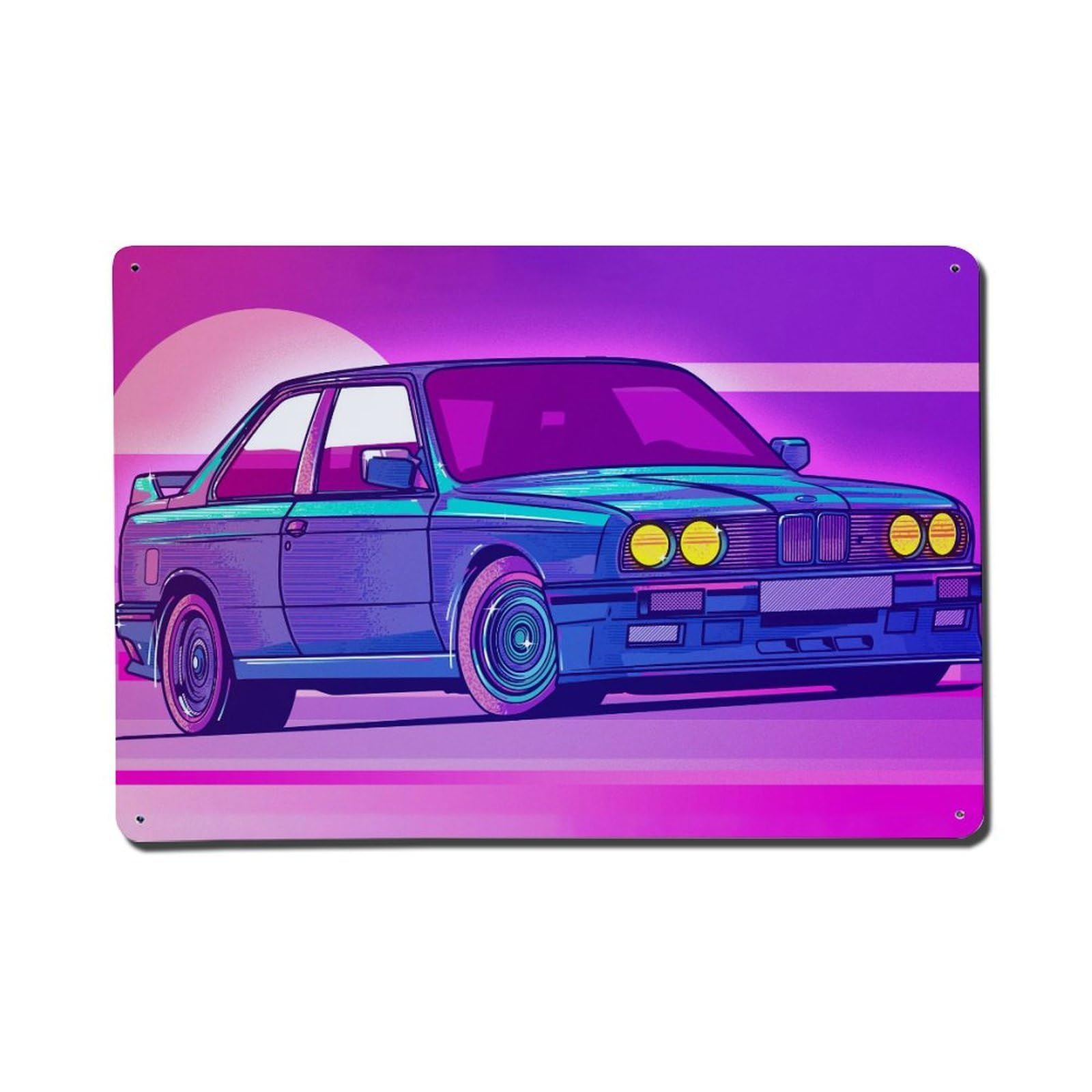 JDM Car M3 E30 Racing Car Sport Car Supercar Metal Tin Sign Plaque Wall Decor for Cafe, Club, Garden Metal Poster 8x12Inch