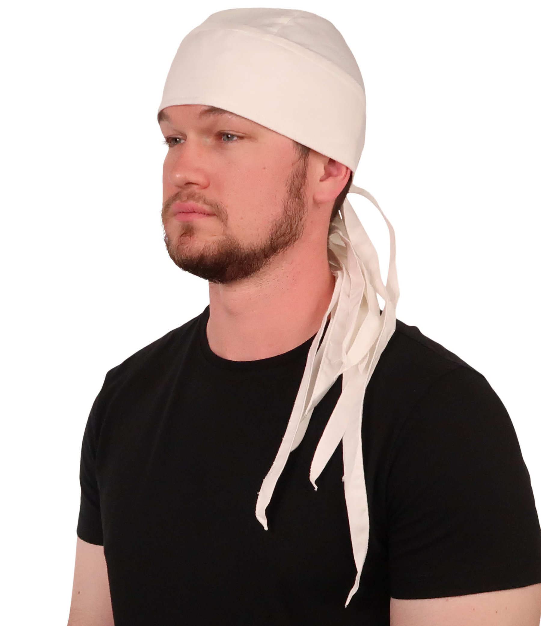 Sparkling EARTH White Nomad 10 Tail Skull Caps - American Made Skull Caps Doo Rags Do Rag Headwrap