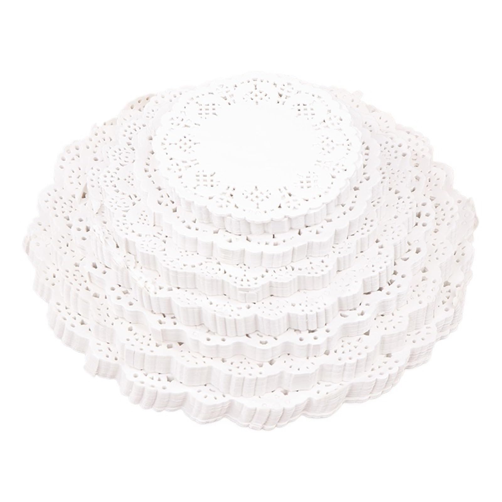 xulvoz Paper Doilies 300Pcs Round Mat Brim Cupcake Pad For Fried Food Dessert Cookies Party Wedding Biscuit Cake Tableware Cup For Cakes Desserts