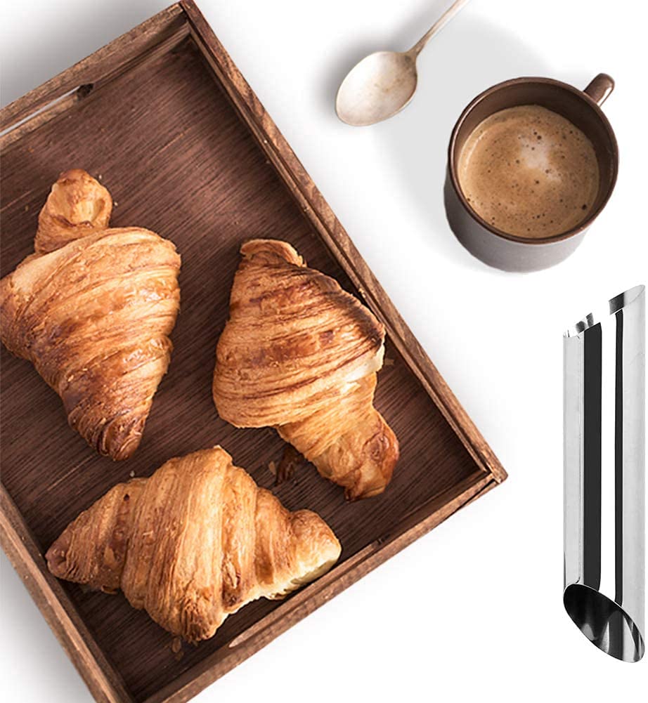 28 Pz Cannoli Tubi Set, Cannoli Form tubi Cream Roll Mold Acciaio Inox Antiaderente Coni Baking Mold Croissant Stampi Pasticceria per Torte Pane Cream Horn Roll Mold