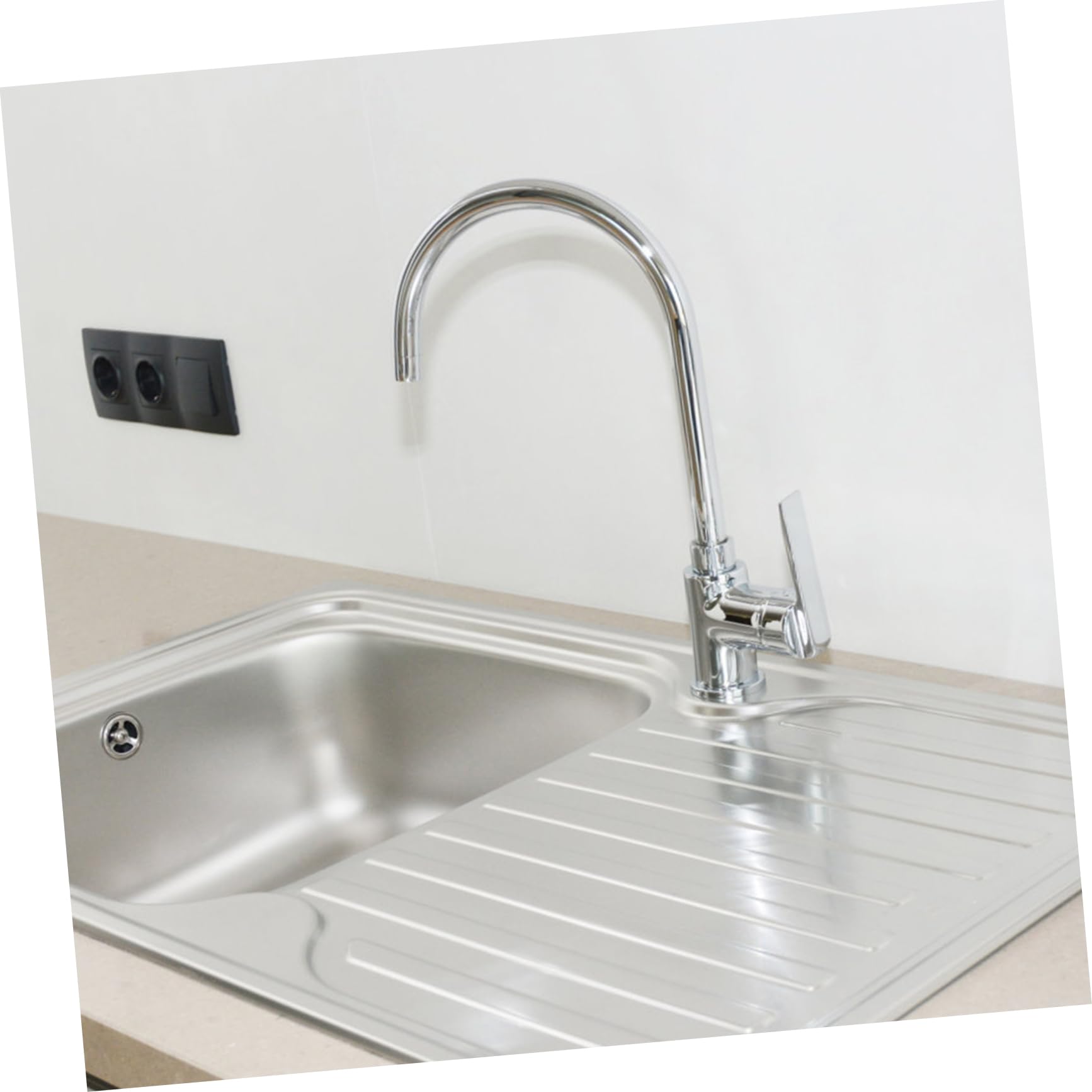 Angoily 3pezzi Rubinetto Da Cucina Inox Con Tubo Flessibile Per Potabile Accessorio Per Rubinetto Con Tubo Curvo Resistente e Pratico Per Uso Quotidiano