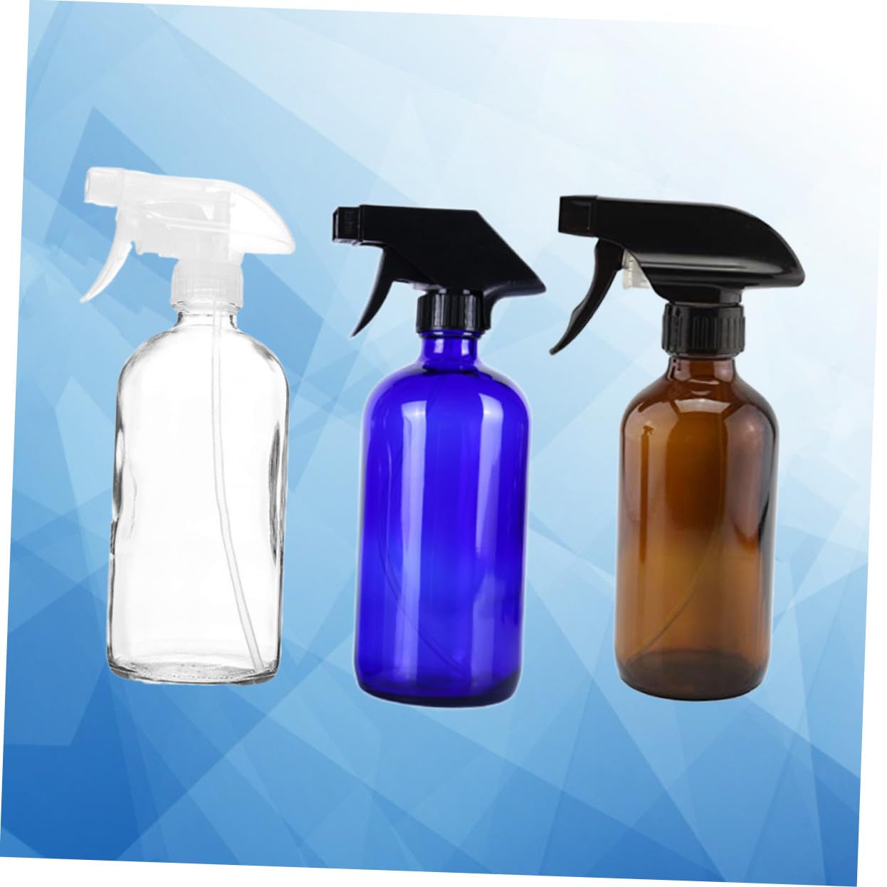 LIFKOME 3 pezzi Bottiglie Spray Ricaricabili in Vetro Trasparenti Blu e Marrone per e Profumi Nebulizzatore Compatto e Leggero per Viaggi e Cura Personale