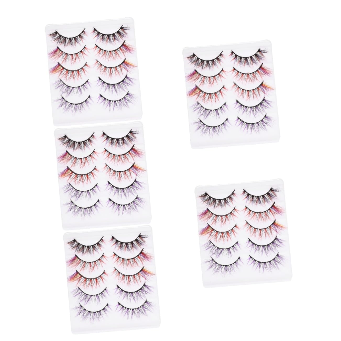 Baluue 25paia Ciglia Colorate Per Cosplay e Halloween Effetto Volume Per Makeup Da Festival e Occasioni Speciali