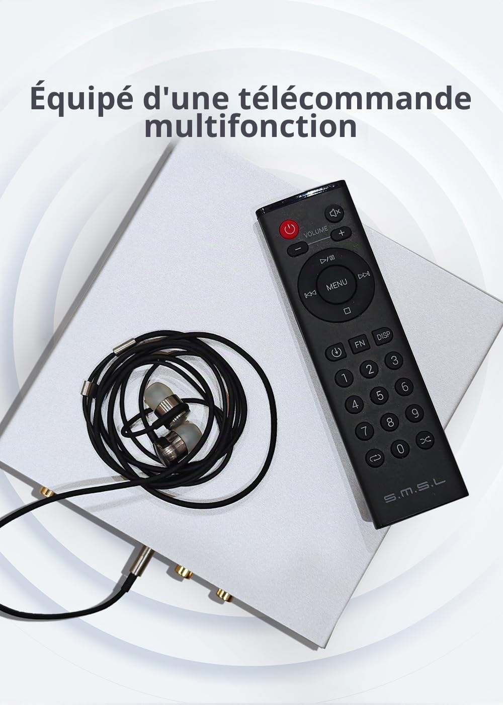 S.M.S.L VMV PL100 CS43131 Lecteur CD avec télécommande Noir
