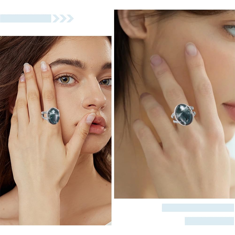 Beebeecraft 1 boîte de 6 Composants de Bagues en Laiton Plaqué Or 18 carats Étoile Lune et Soleil Paramètres de Bague à Manchette Ouverte avec Plateau Ovale pour la Fabrication