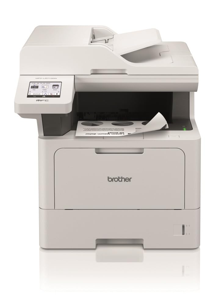 Brother MFCL5710DN, Impresora multifunción láser Monocromo 4 en 1, de Uso Profesional, con dúplex automático en Todas Las Funciones y Tarjeta de Red,