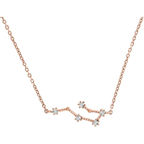 PAVOI 14K Gold Plated Astrology Constellation Horoscope Zodiac Necklace 16-18