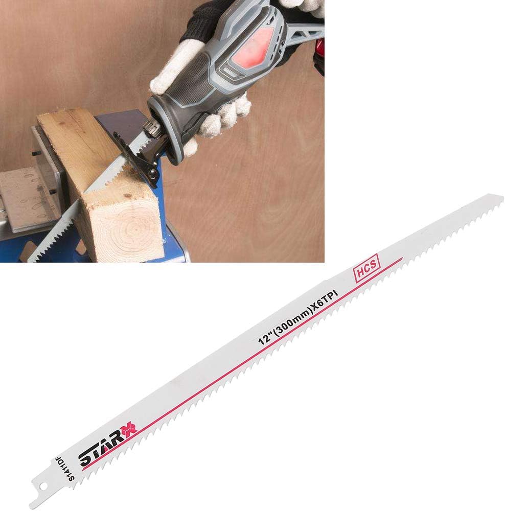 Power Tool, High Carbon Steel S1411DF 300mm 12" Reciprocating Saw Blade Effective Flexible For Cutting Wood Woodworking Tool Supplies