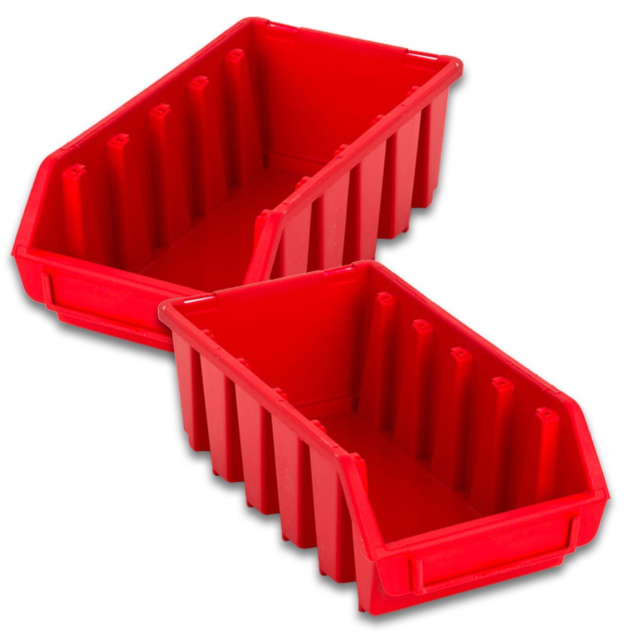 ADB Sichtlagerkasten Gr2L rot Stapelbox Sichtlagerboxen Lagerbox 212x116x75 mm Ergobox