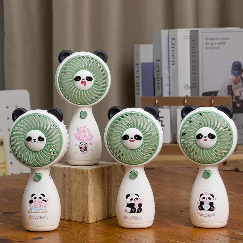 Image of DEOXY Mini Portable Fan, Powerful Hand Fan Cute Design 3 Speed Personal Small Desk Fan, Lightweight Rechargeable USB Handheld Fan for Girls, Women, Men, Kids, Indoor, Outdoor (Design 012)