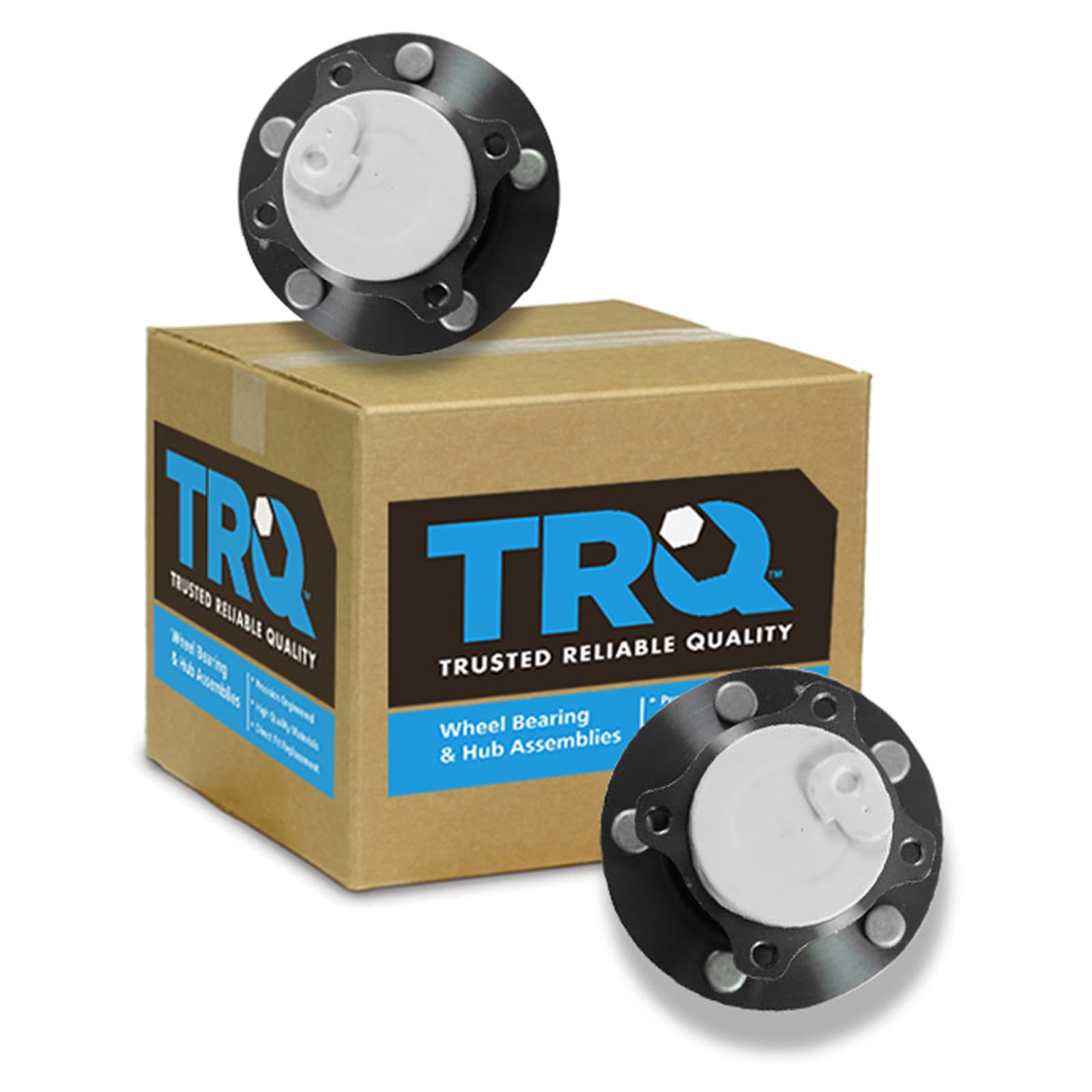 TRQ Rear Left and Right Wheel Bearing and Hub Assembly Set 2 Piece