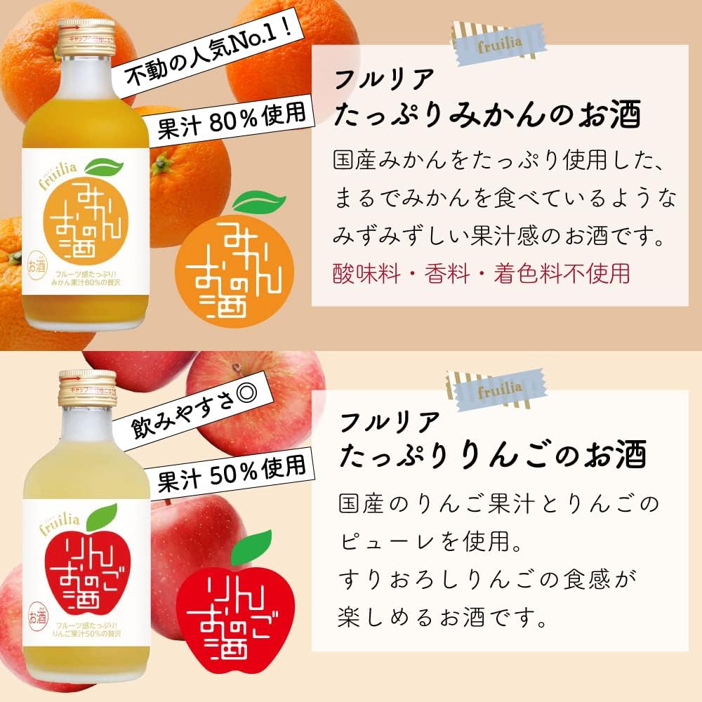 中埜酒造 國盛 高果汁リキュール 飲み比べセットNo3 [ リキュール 7度 日本 愛知県 300ml×6本 ビン ギフトBOX入り ]