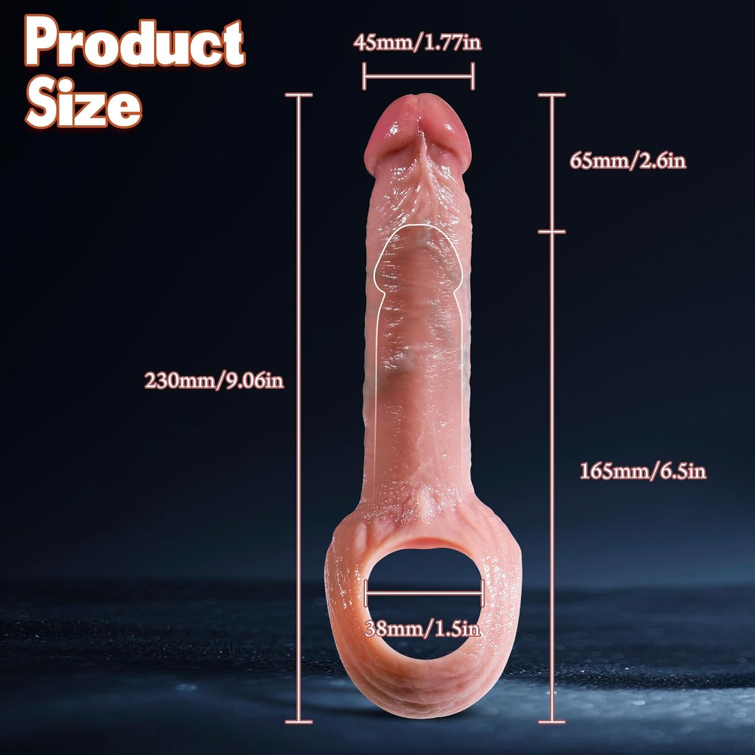 Fundas para Pene con Anillo para Pareja, Vibrador Sex Toys para Estimulador el Clítoris Mujer e Aumentar la Circunferencia de la Pene Hombre, Retrasar la Eyaculación Aumento de Erección, Reusable (Y5)