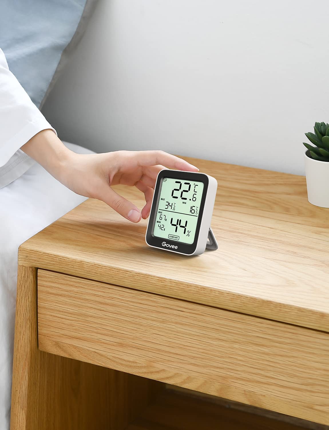 Govee Igrometro Termometro Interno Bluetooth, Monitor Temperatura Umidità con App, Sensore Digitale LCD per Casa Rettili Serra