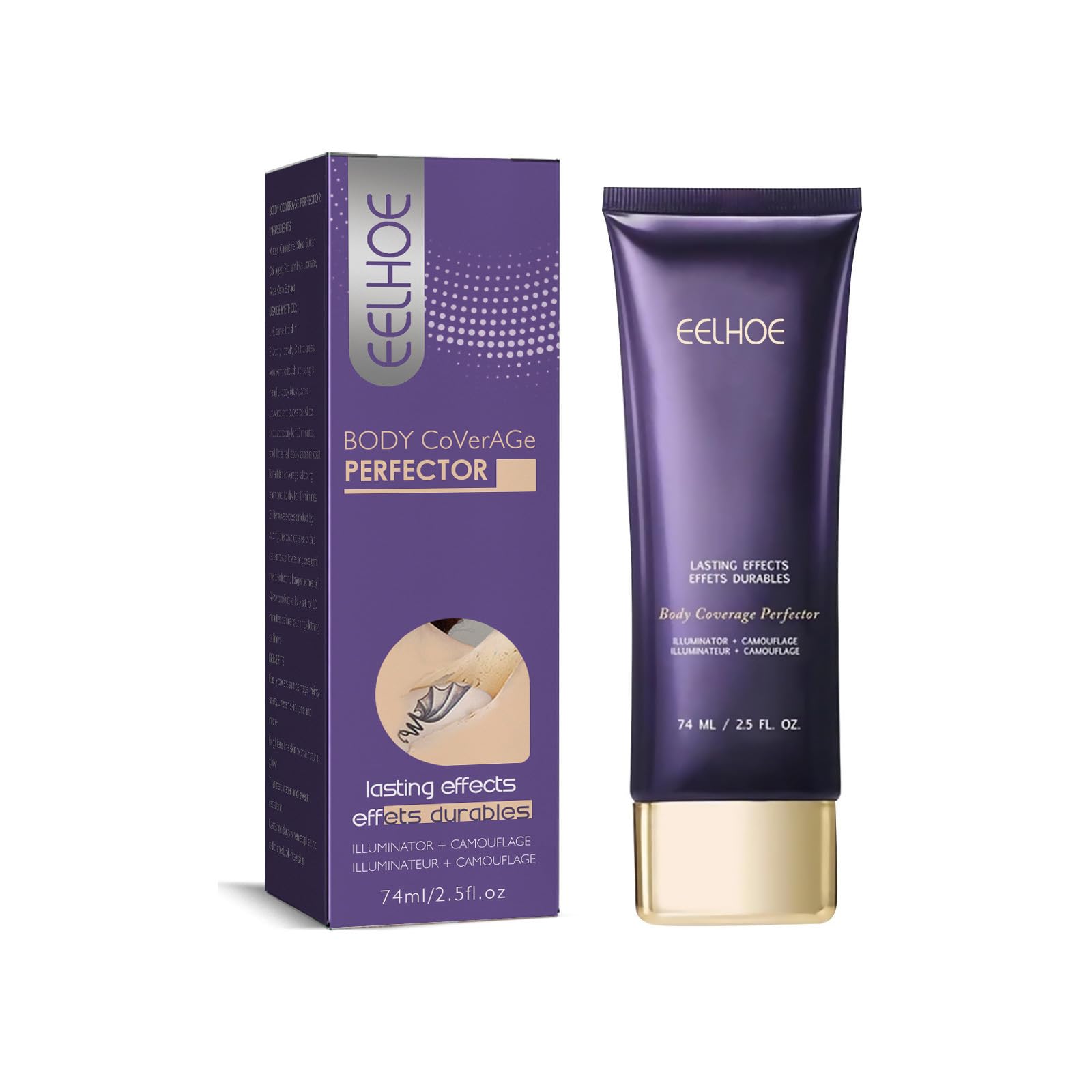 Body Coverage Perfector, Full Coverage Foundation, Body Makeup Foundation, Cover Up Concealer, Cover Up Makeup Waterproof, Long-Lasting Perfecting Body Foundation (1PC)