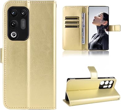 ZTE Nubia RedMagic 11 Air Case [Wallet Case] [Kickstand] [Card Slots] [Magnetic Flip Cover] Compatible with ZTE Nubia RedMagic 11 Air SmartphoneGolden