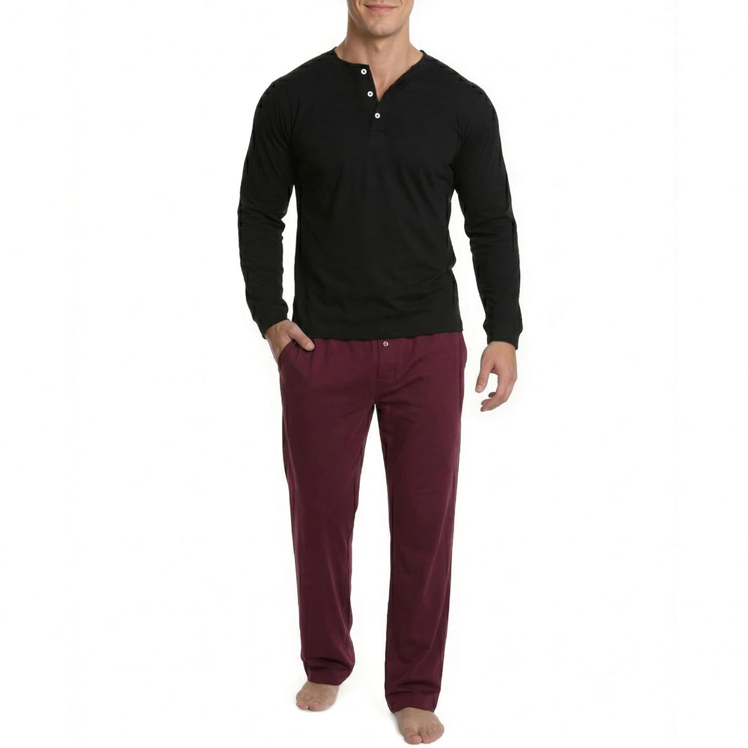 SLEEPHERO Men’s Pajama Set Pajamas For Men 2 Piece PJ Set with Cotton Knit Men Pajama Pants and Long Sleeve Henley T-Shirt em promoção! Veja a oferta e mais achadinhos de Moda íntima 7 Hoje é o melhor dia para comprar SLEEPHERO Men’s Pajama Set Pajamas For Men 2 Piece PJ Set with Cotton Knit Men Pajama Pants and Long Sleeve Henley T-Shirt com aquele preço maroto! Promoção! Aproveite a oferta! 7
