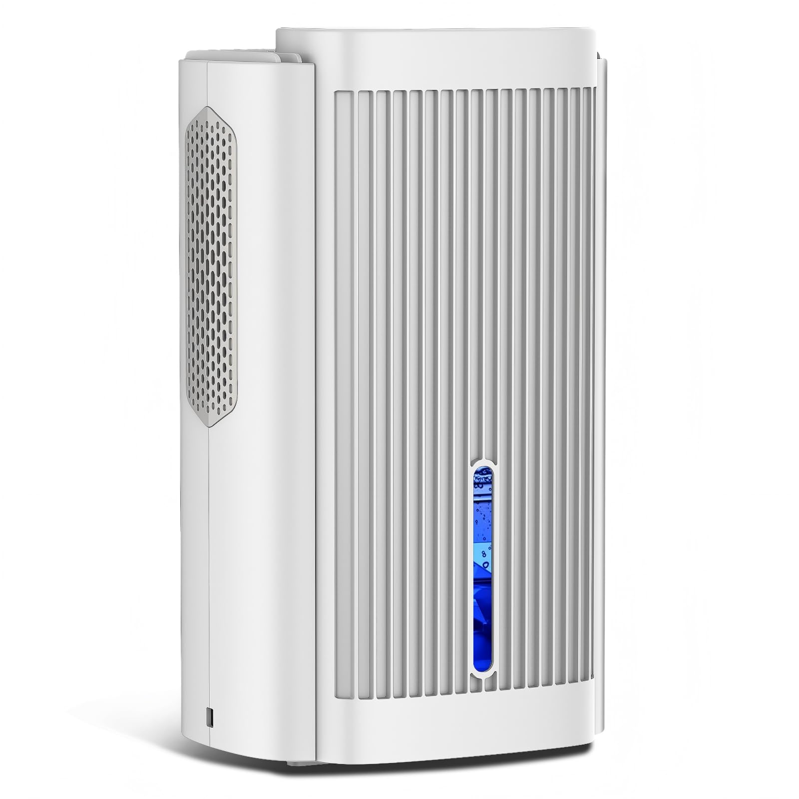 Deshumidificador Eléctrico 2,5 L para Casa, Absorbe Humedad Silencioso (<28 dB), Deshumidificador de Humedad para Dormitorio, Baño y Armario, Modo Sueño, Luz LED, Apagado Automático, Blanco