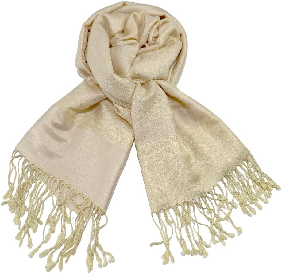 Pashmina Shawls and Wraps w/Fringe Two Tone Vintage Jacquard Paisley Rave Scarf for Weddings Festival - Image 6