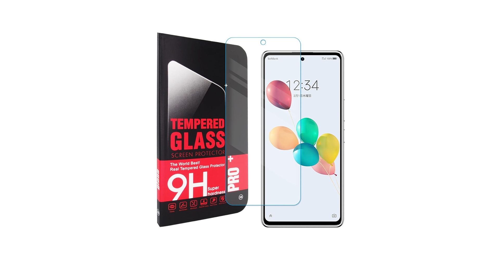 Amazon | あんしんファミリースマホ A303ZT 強化 ガラスフィルム