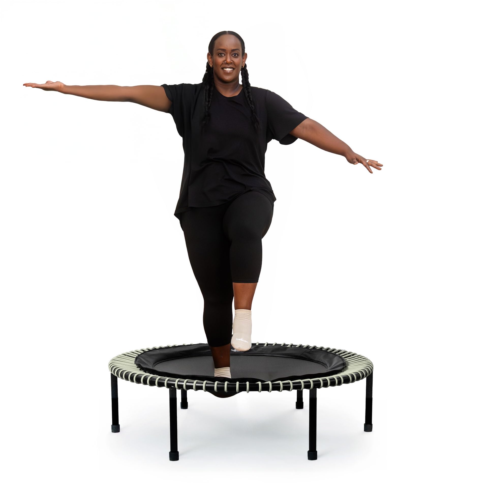 Amazon.com : bellicon Mini Trampoline 39'' (Beige) | Bungee