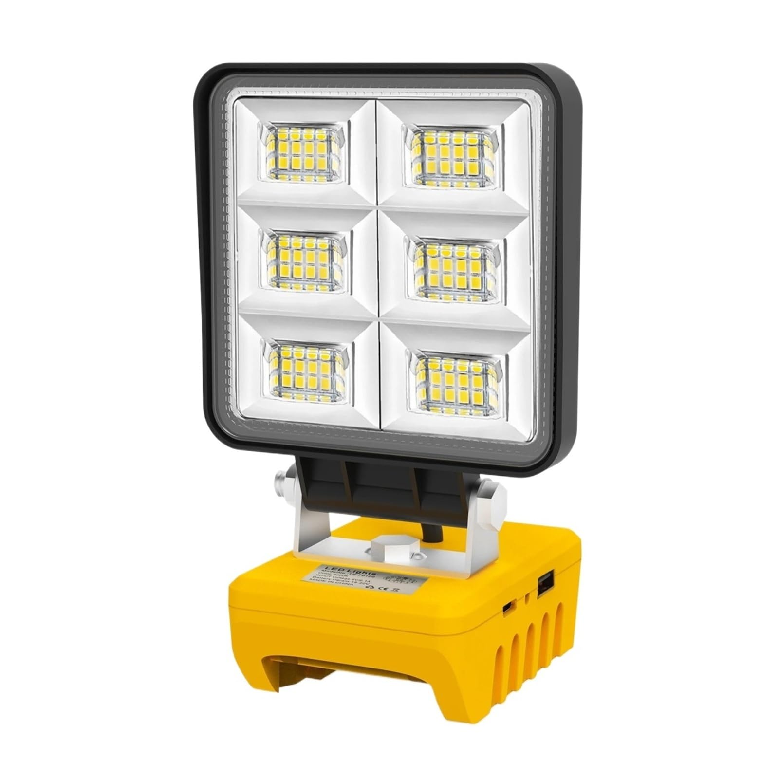Portable 48W 5200LM LED Work Light Cordless Work Light Adjustable Base Rechargeable LED Flood Light