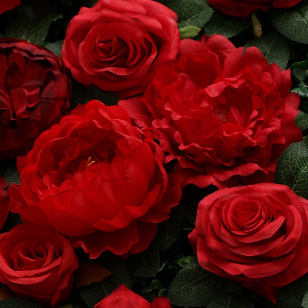 Kunstblumen Panel Wand Künstliche Rose Pfingstrosen Hortensie Blütenwand für Hochzeit Dekoration