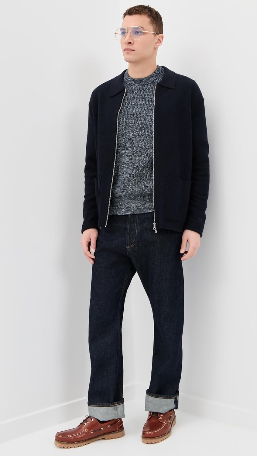 Madewell Men's Marled Cotton Shaker Stitch Crewneck Sweater - Image 3