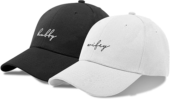 Hubby and Wifey Hats | Honeymoon Essentials & Engagement Gifts for Couples