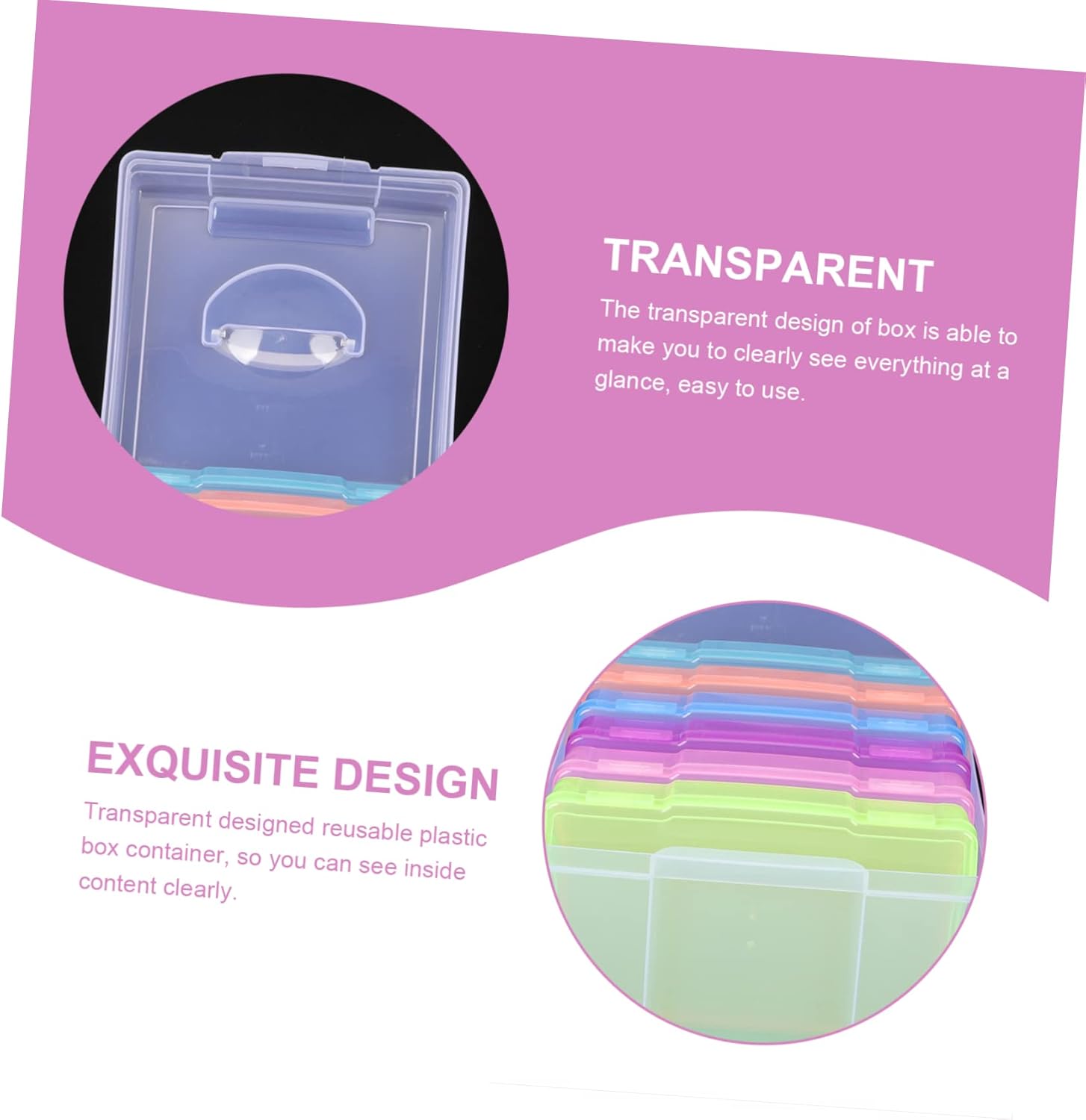 Greeting Card Organizer Photo Storage Box Lids Craft Supply Storage Jewelry Box