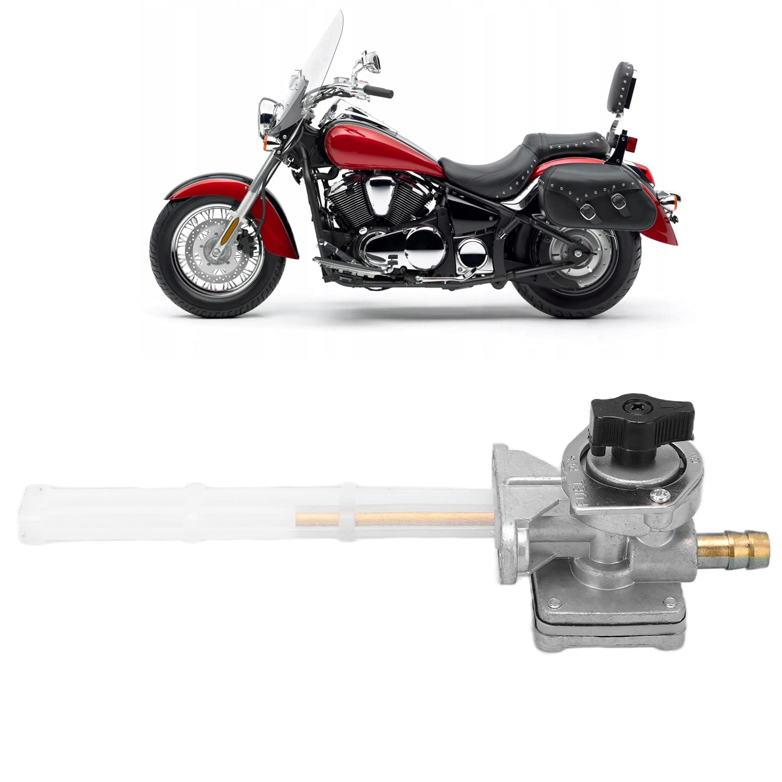 Zawór Paliwa Petcock Zawór Paliwa ze Stopu Aluminium Petcock 51023-1260 Zamiennik dla Vulcan 800 VN800A 2004