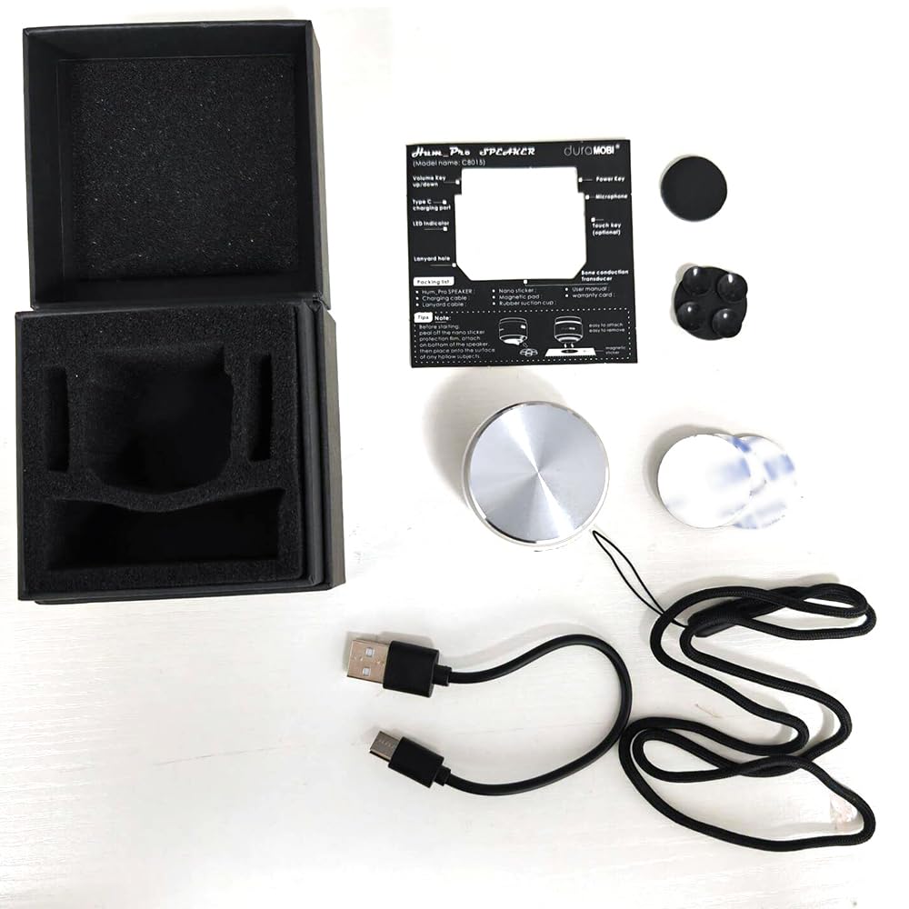 Matybobe Altavoz inalámbrico de conducción ósea, altavoces portátiles inalámbricos inteligentes BT con luces LED de sonido estéreo, altavoz portátil creativo reproductor de música de tamaño mini,