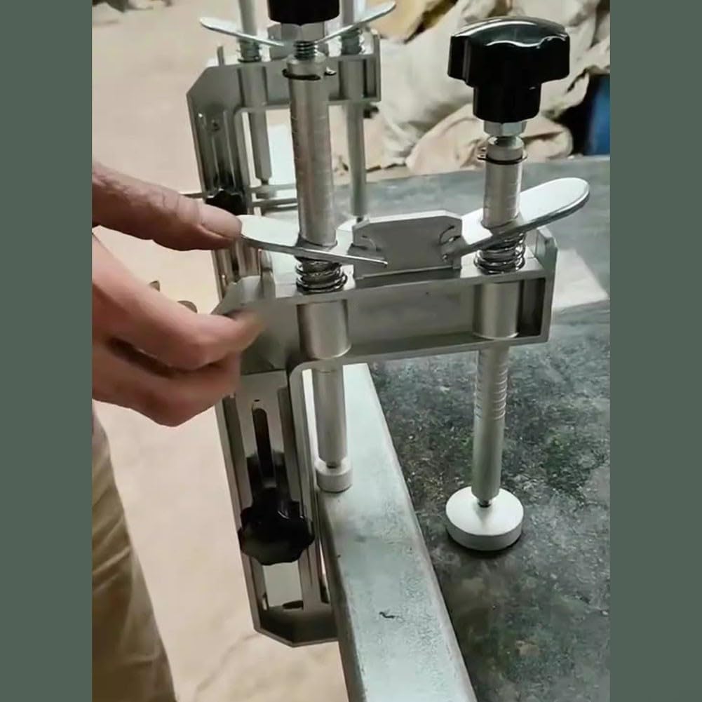 Mordaza de sujeción de 45 grados, accesorio para empalme de juntas de encimeras, mecanismo de resorte ajustable, para trabajos de taller, mejoras del hogar y procesamiento de piedra.(150mm)