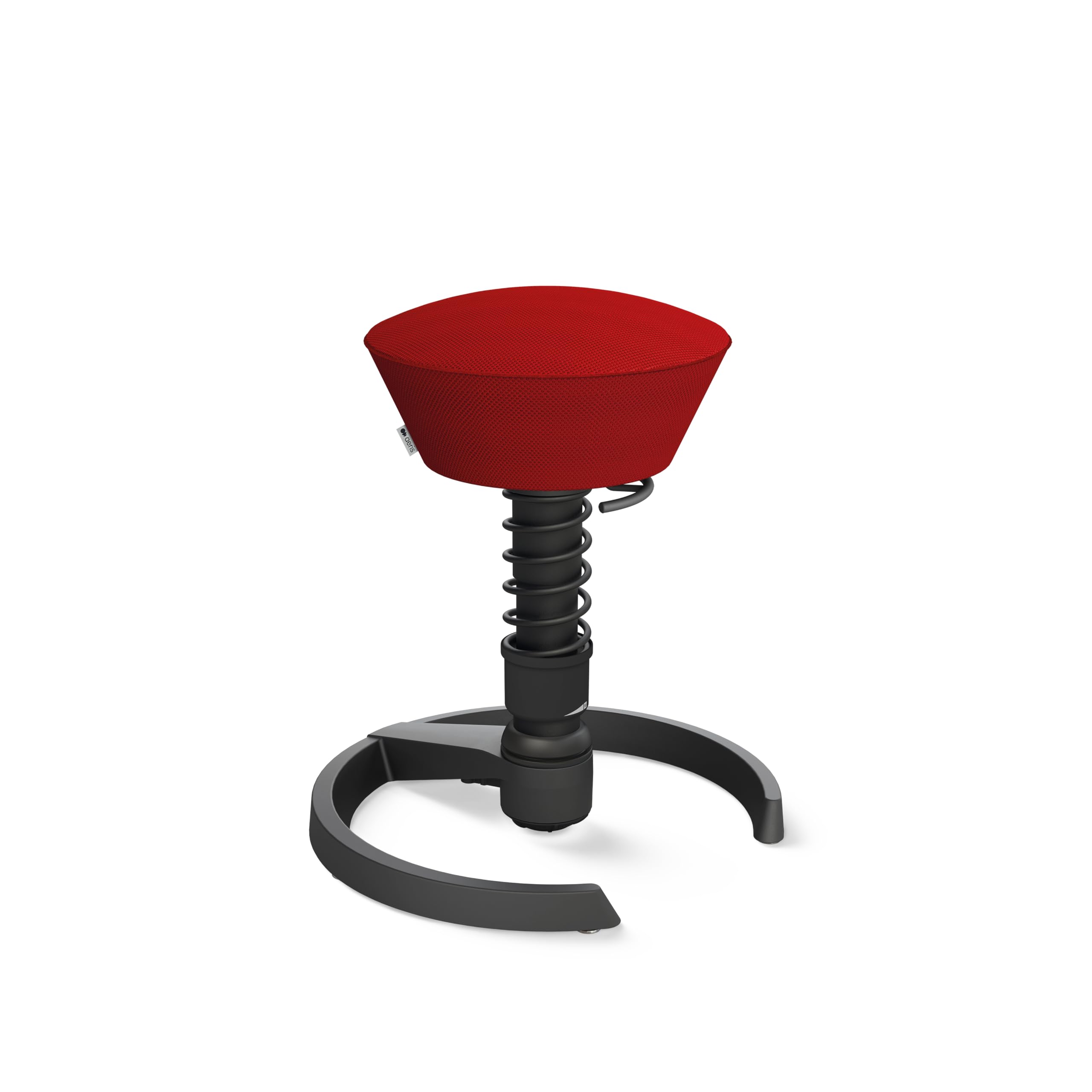 aeris Swopper Air – Ergonomischer Hocker mit extra weicher Polsterung – Bürohocker höhenverstellbar ohne Rollen –Sitzhocker für einen gesunden Rücken, Feder Standard