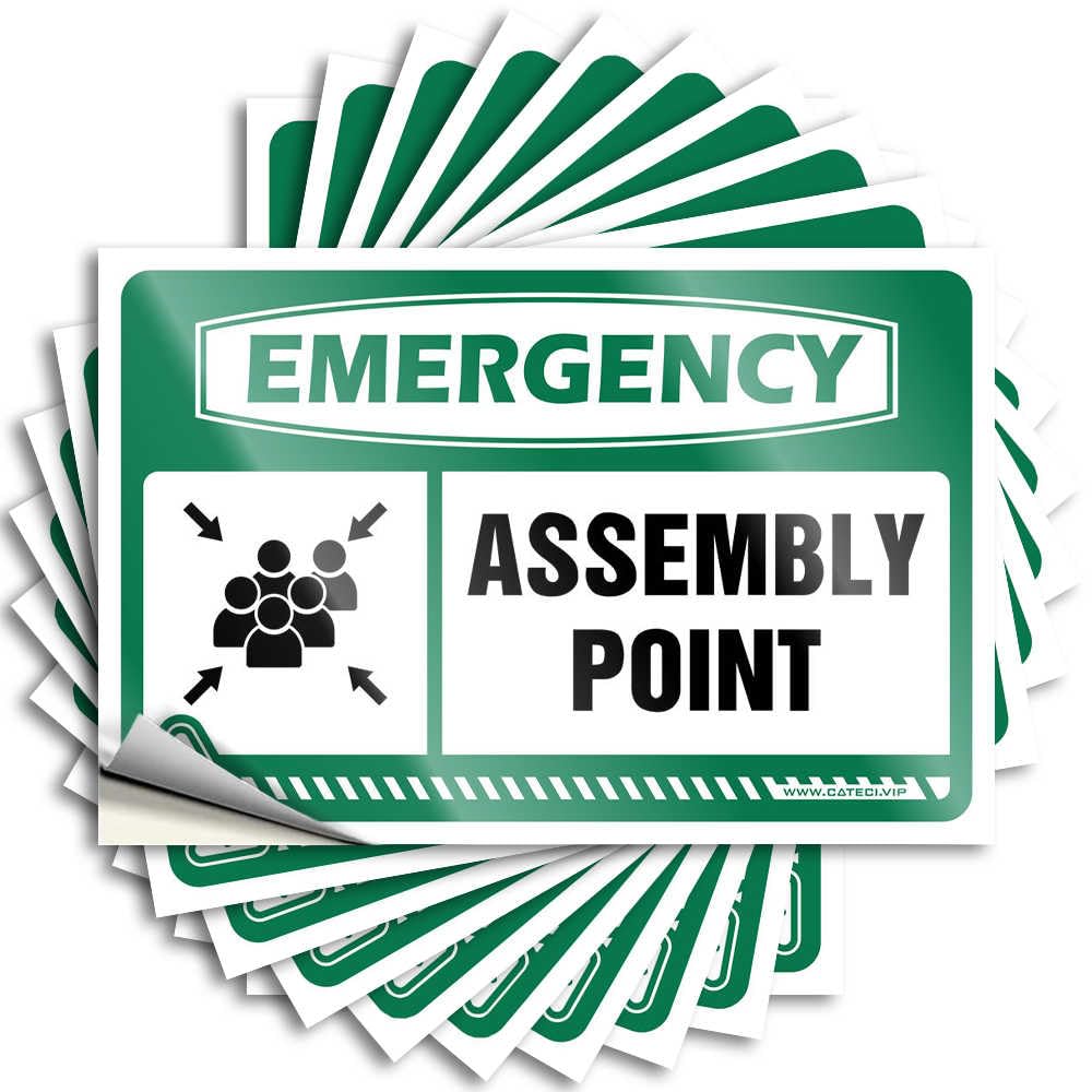 Tattoo Men Bedroom Decor Easy Apply | Emergency Assembly Point Fire Wall Peel and Stick(8X12CM)